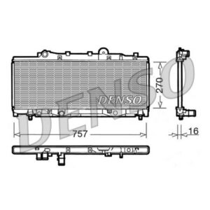 DENSO DRM09090 RADIATORE Fiat PUNTO 75 (1242 CC) MPI AC