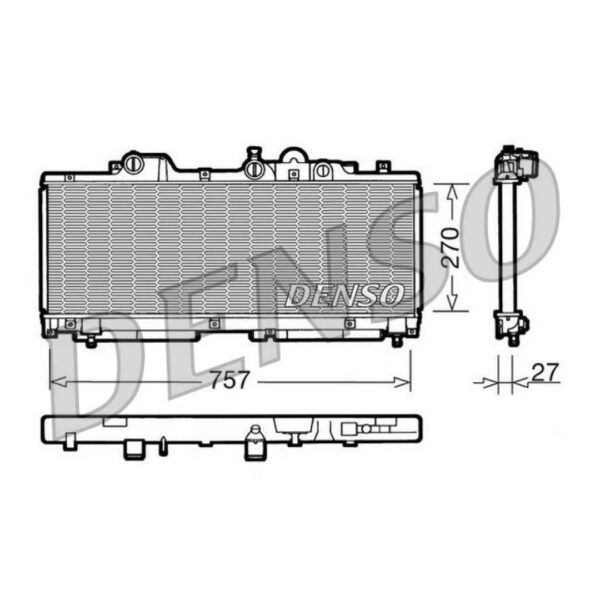 DENSO DRM09091 RADIATORE Fiat PUNTO TD MPI AC