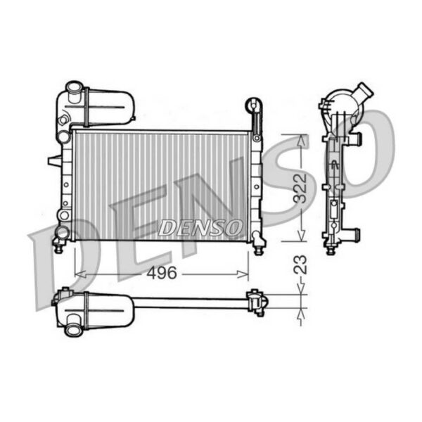 DENSO DRM09133 RADIATORE Fiat TEMPRA 14 / 16 / Lancia DEDRA 1