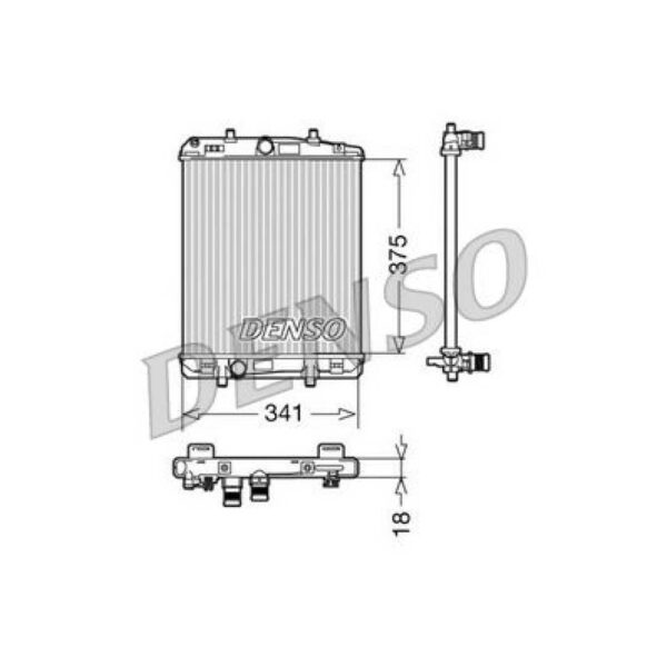 DENSO DRM21601 RADIATORE Citroen C1 / Peugeot 107 / TO AYGO