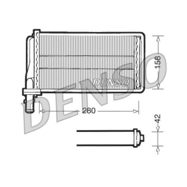 DENSO DRR01001 Scambiatore calore per riscaldamento abitacolo Alfa romeo R 166 / KAPPA - ALL MODELS
